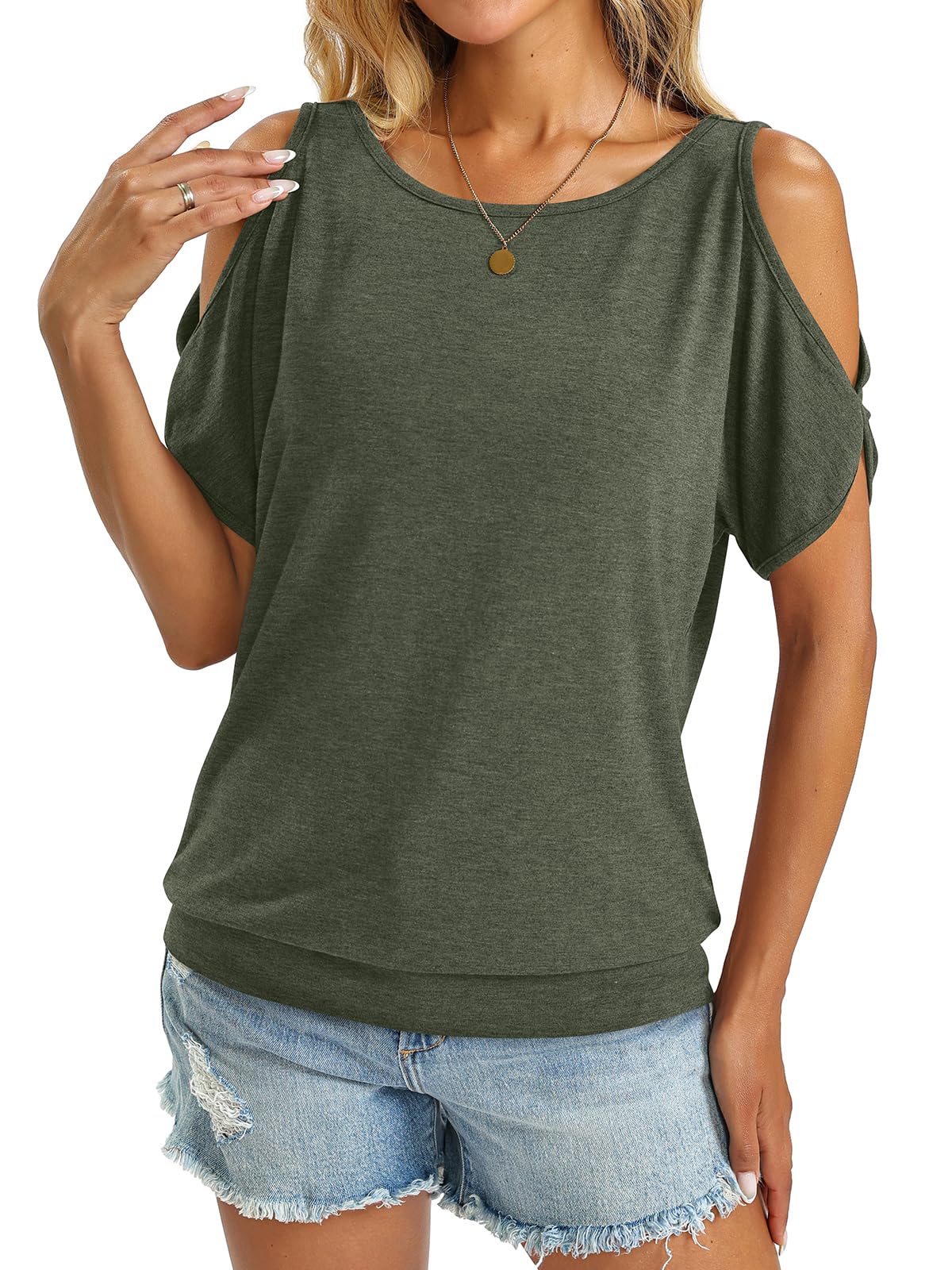 cold-shoulder-banded-top image 3
