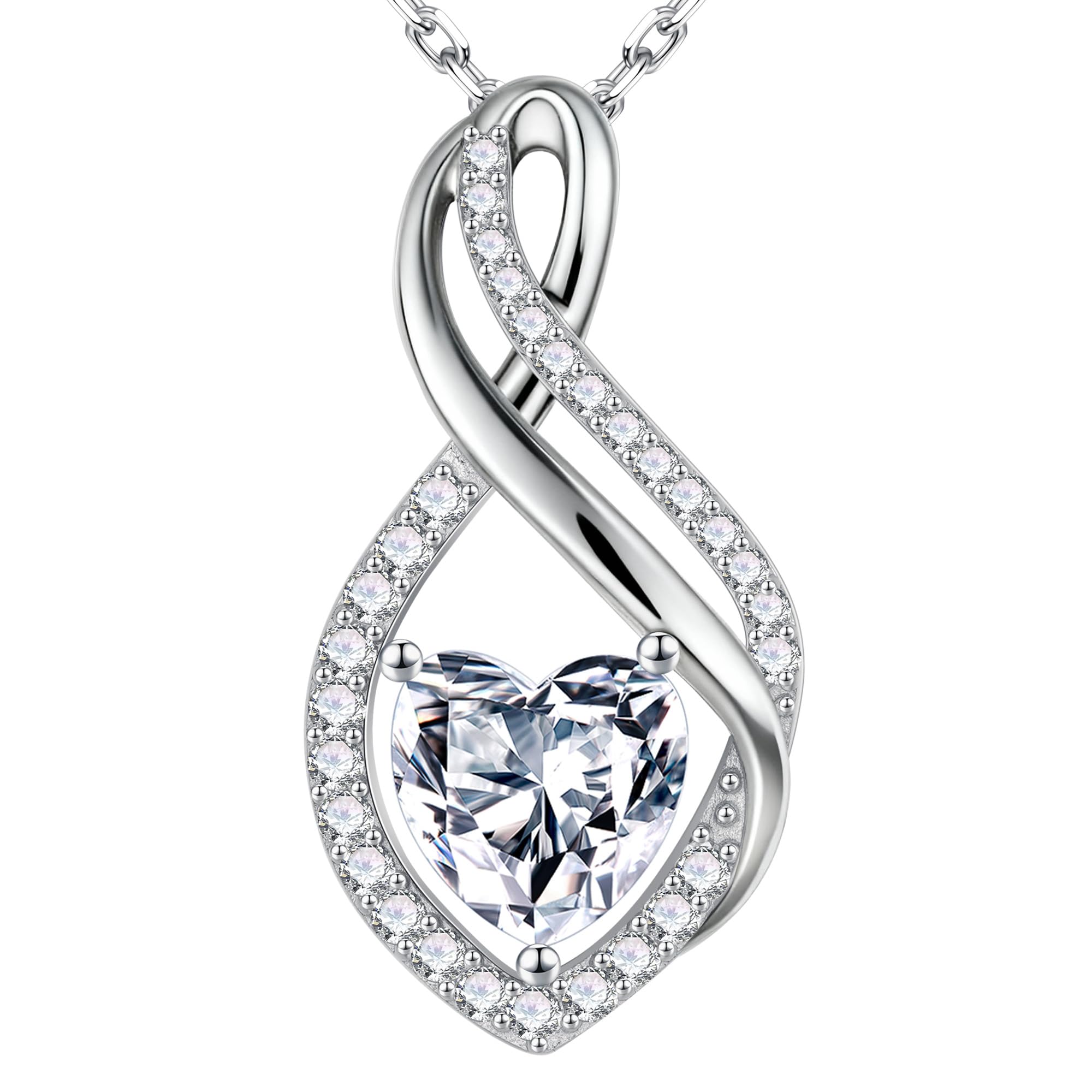 Moissanite Heart Pendant Necklace
